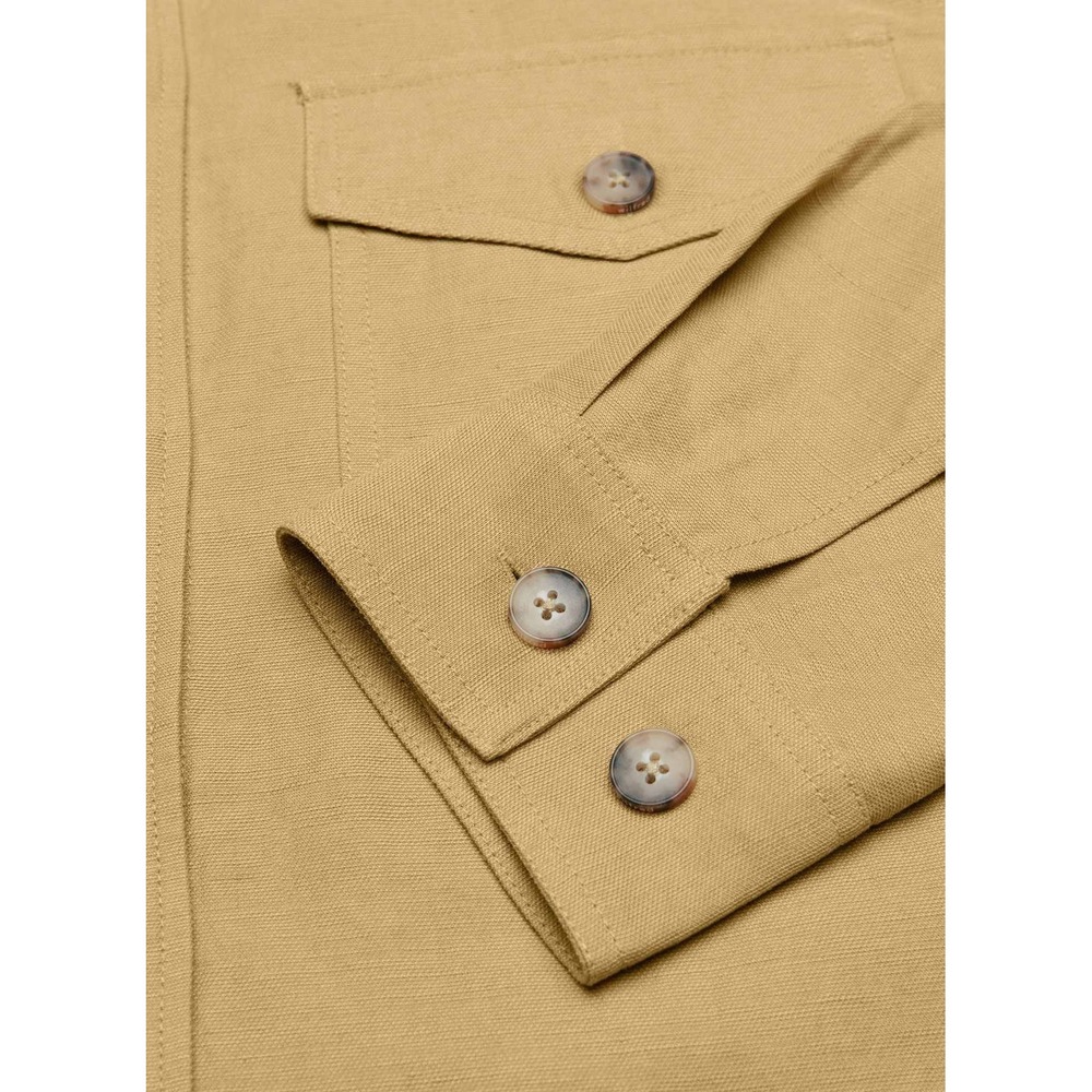Aritzia Wilfred The Ganna Linen Shirt Jacket Sandy Beige XS Shacket - Picture 11 of 16